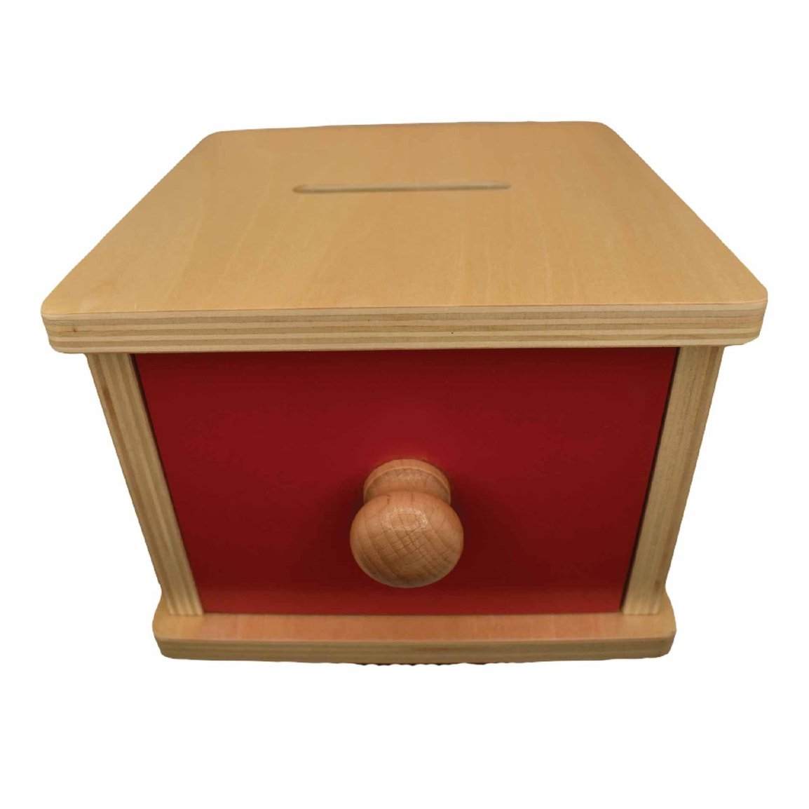 Object Permanence Montessori Coin Box Top view | Coin Box