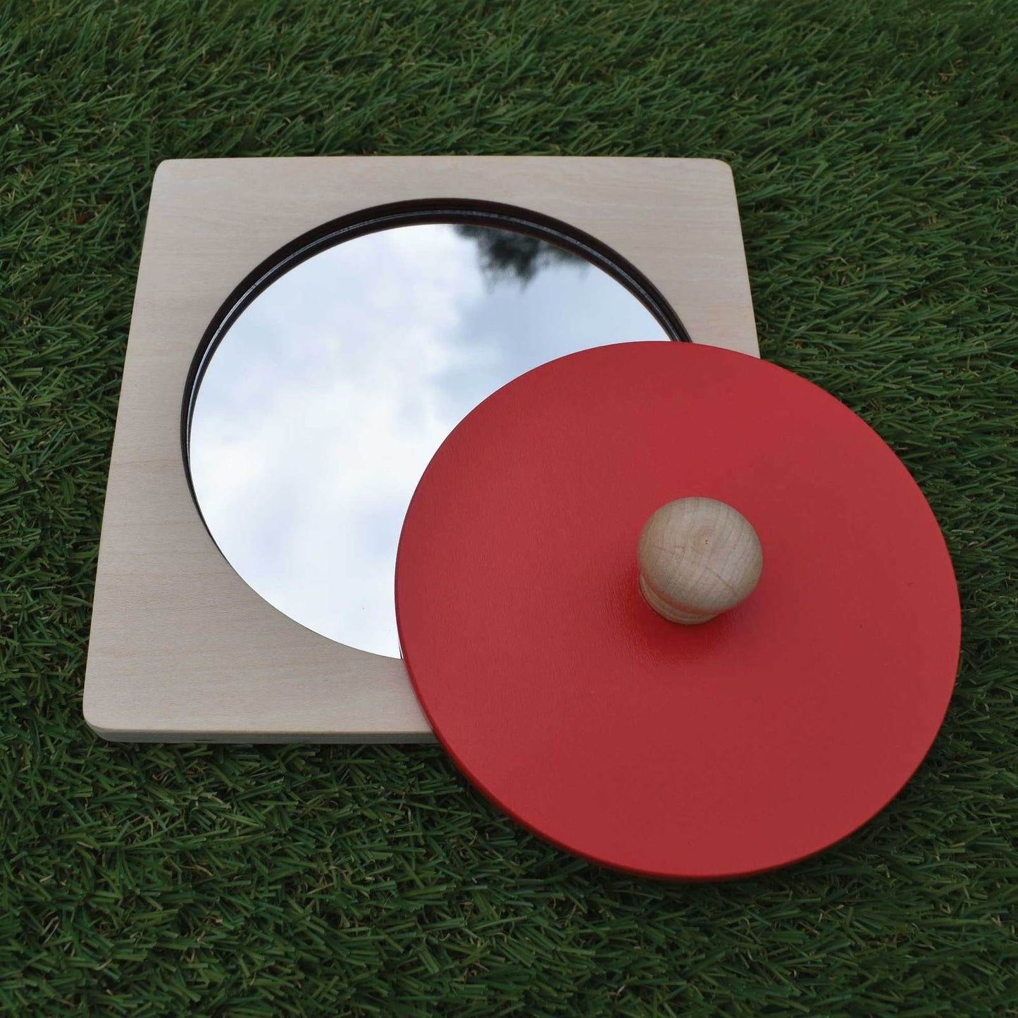 Montessori Single Shape Circle Puzzle with Mirror 